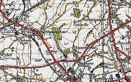 Old map of Hunsworth in 1947