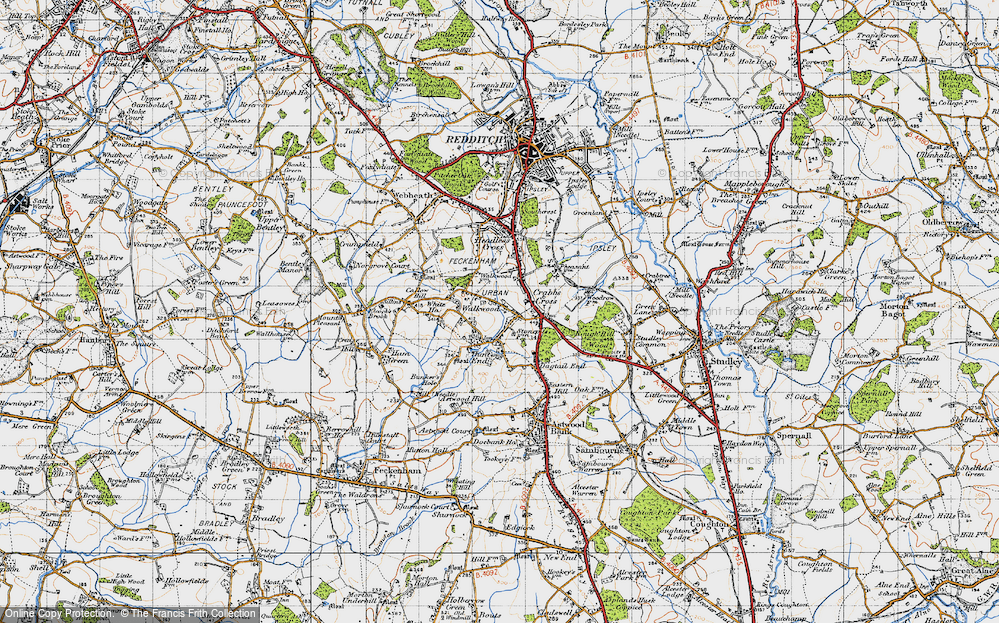 Old Map of Hunt End, 1947 in 1947