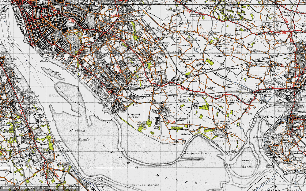Old Map of Hunt's Cross, 1947 in 1947