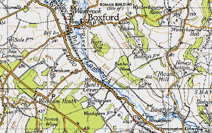 Old map of Hunt's Green in 1945