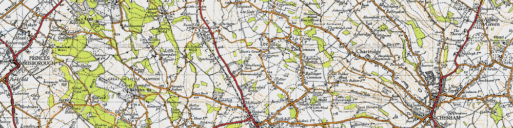 Old map of Woodlands Park in 1946