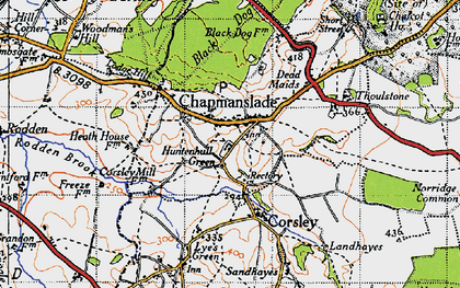 Old map of Huntenhull Green in 1946