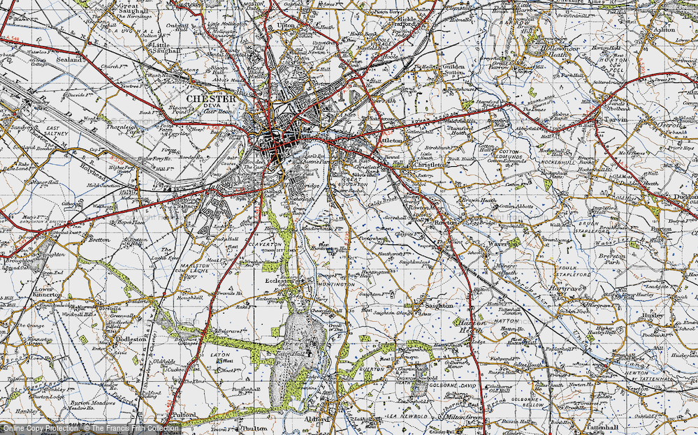 Old Map of Historic Map covering Grange, The in 1947