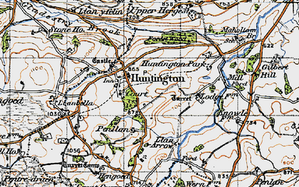 Old map of Huntington in 1947