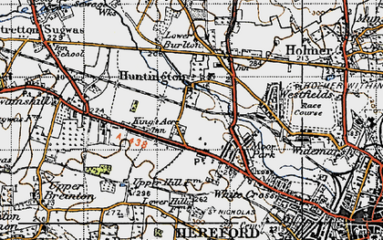 Old map of Huntington in 1947