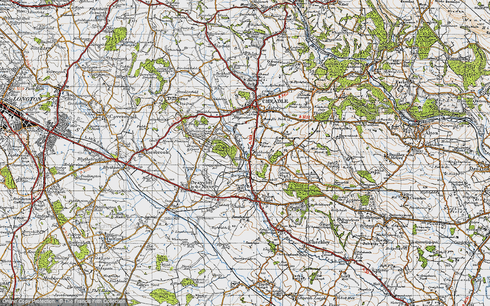 Old Map of Huntley, 1946 in 1946