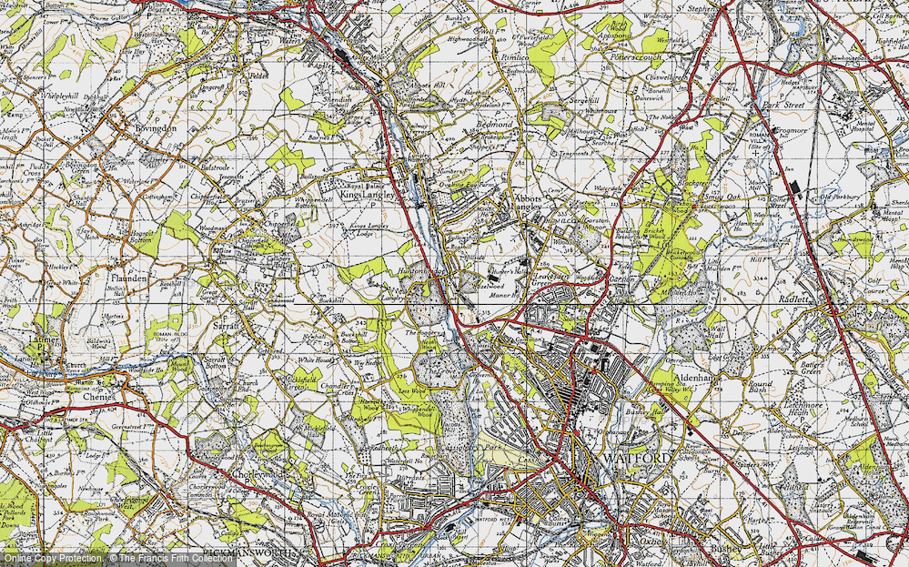 Old Map of Hunton Bridge, 1946 in 1946