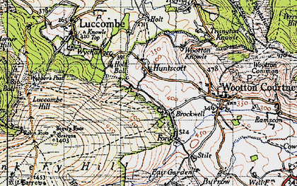 Old map of Huntscott in 1946