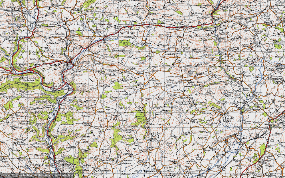 Old Map of Huntsham, 1946 in 1946