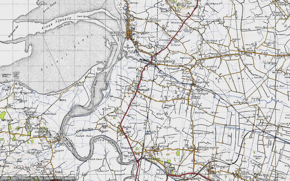 Old Map of Huntspill, 1946 in 1946