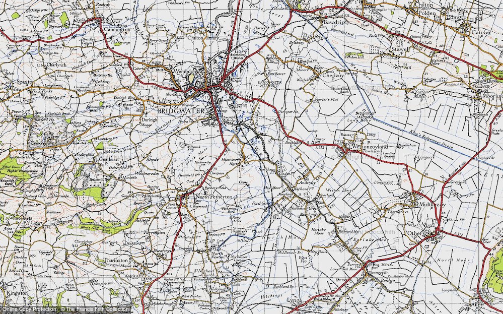 Old Map of Huntworth, 1946 in 1946