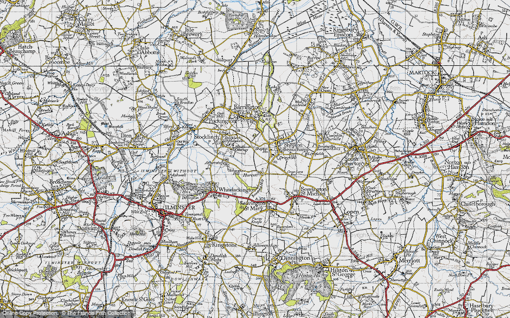 Old Map of Hurcott, 1945 in 1945