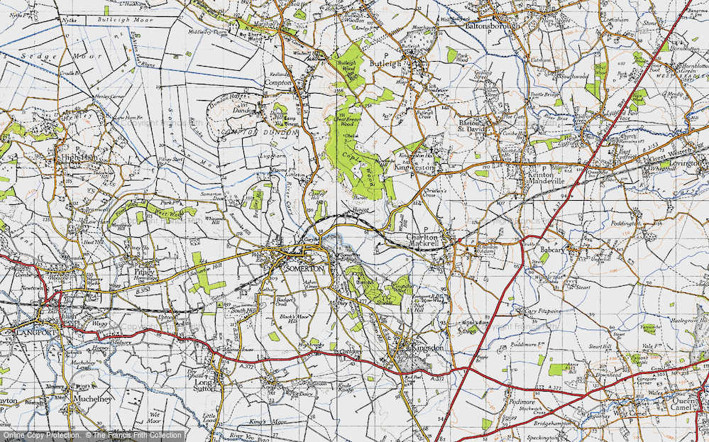 Old Map of Hurcott, 1945 in 1945