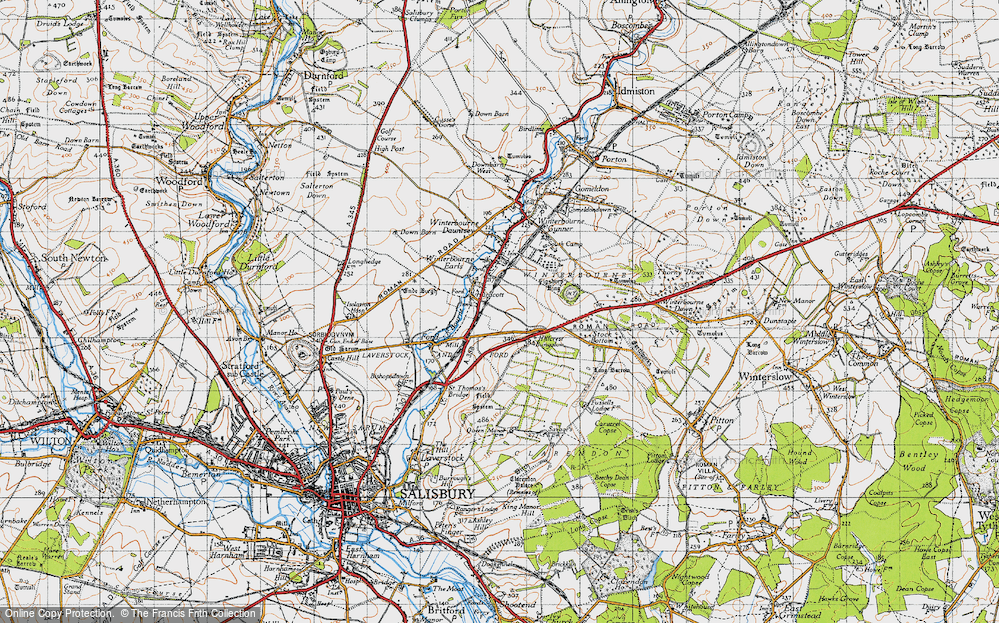 Old Map of Hurdcott, 1940 in 1940