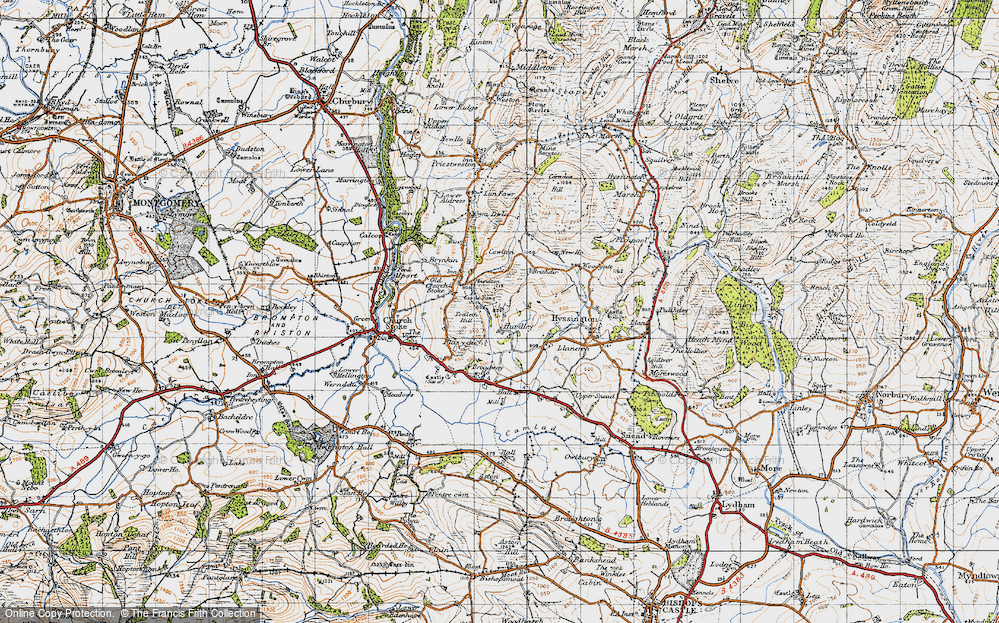 Old Map of Hurdley, 1947 in 1947