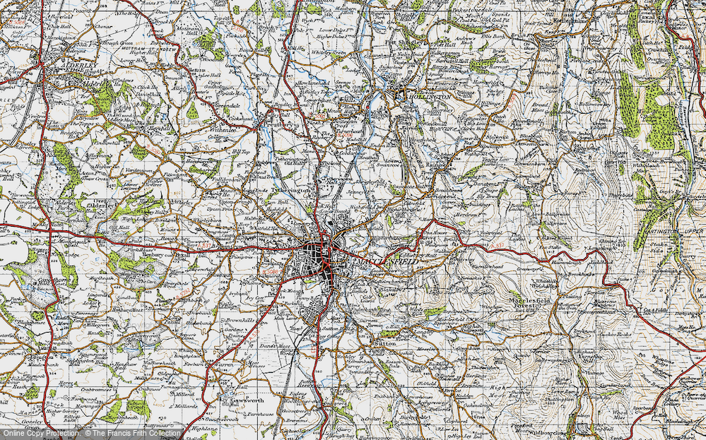 Old Map of Hurdsfield, 1947 in 1947