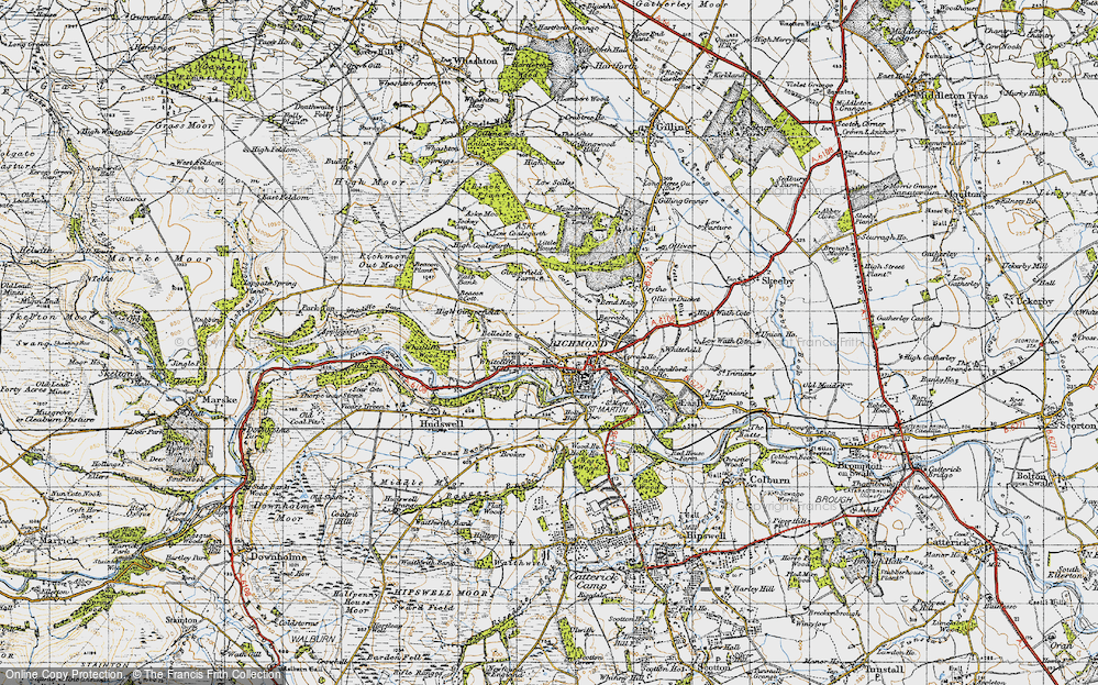Old Map of Hurgill, 1947 in 1947