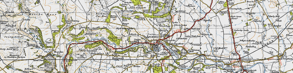 Old map of Belleisle in 1947