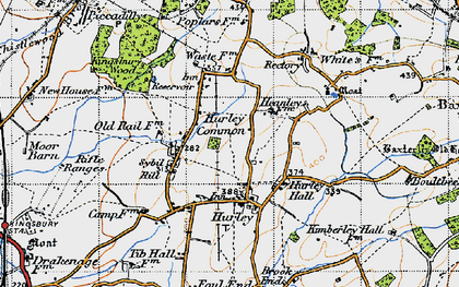 Old map of Hurley Common in 1946