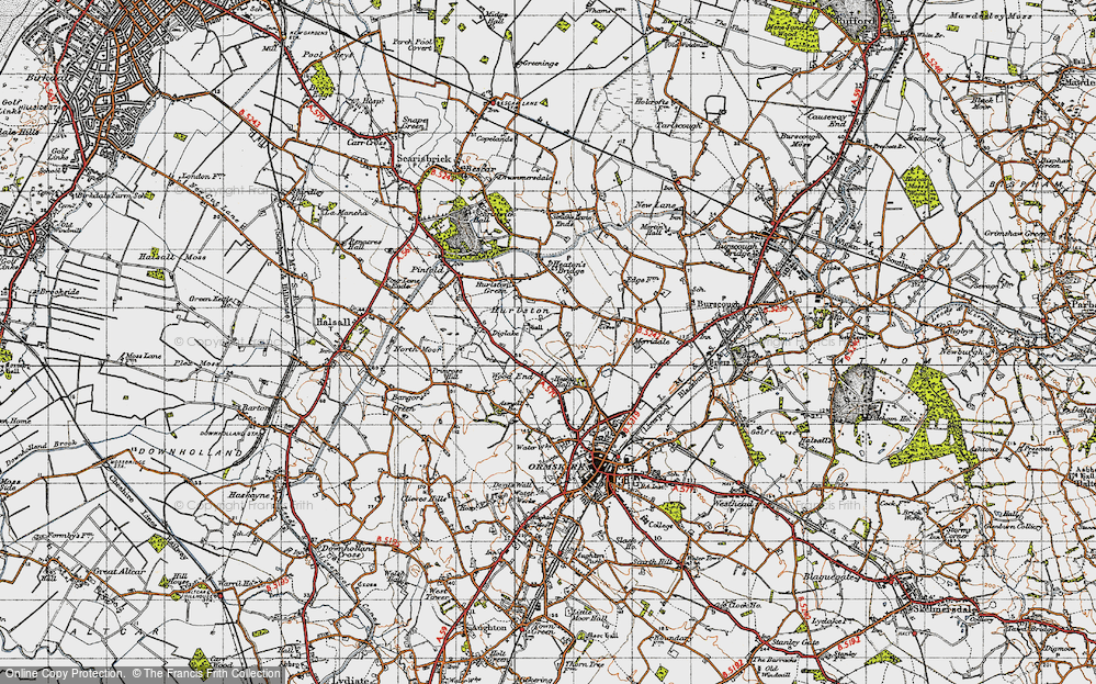 Old Map of Hurlston, 1947 in 1947