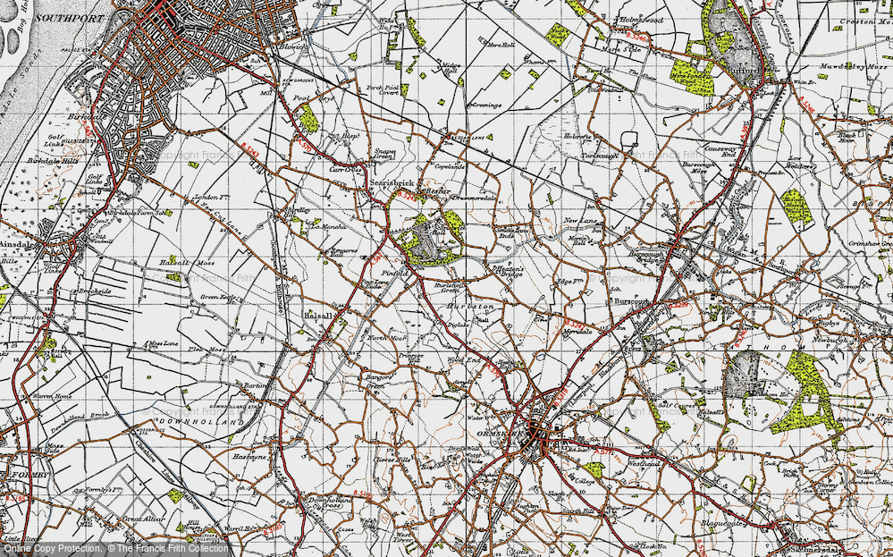 Old Map of Hurlston Green, 1947 in 1947