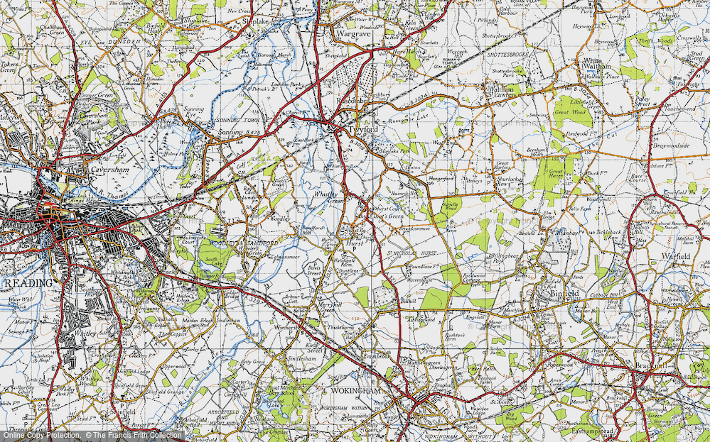 Old Map of Hurst, 1940 in 1940