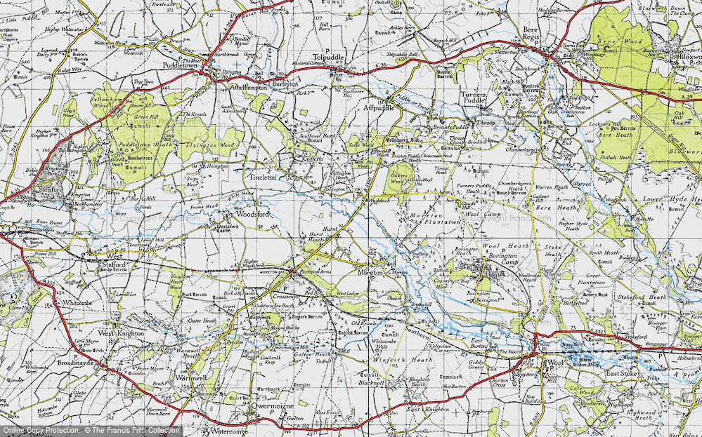Old Map of Hurst, 1945 in 1945