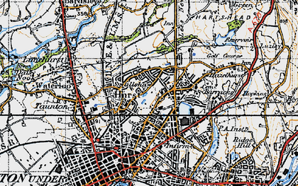 Old map of Hurst in 1947