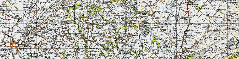 Old map of Bailey Ho in 1947