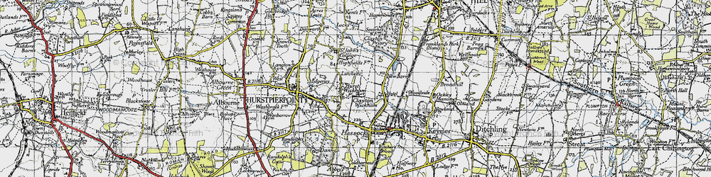 Old map of Woodside Kennels in 1940