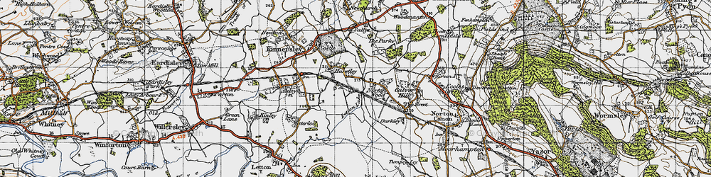 Old map of Ailey in 1947