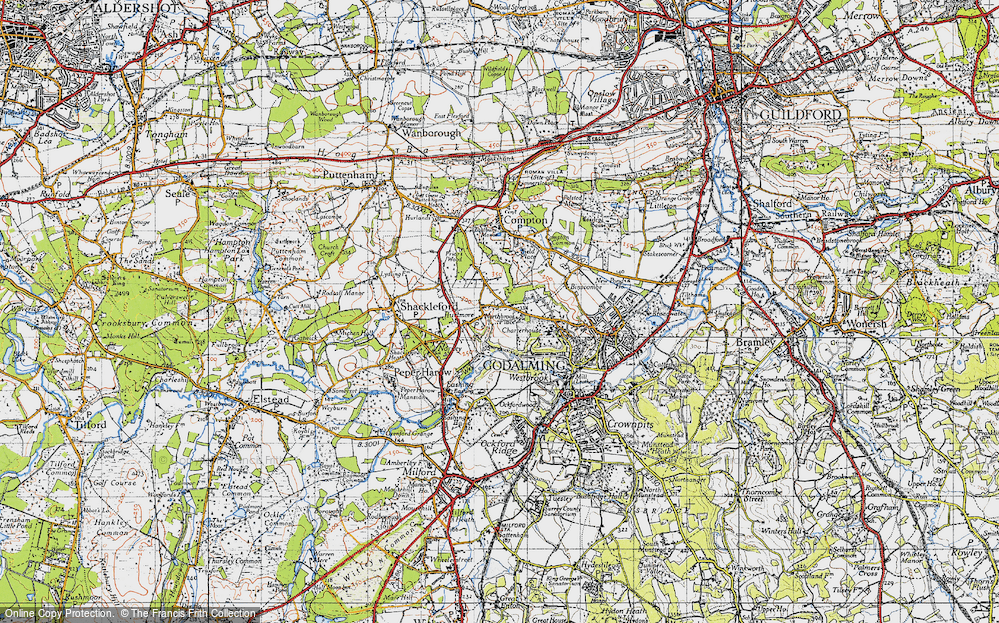 Old Map of Hurtmore, 1940 in 1940