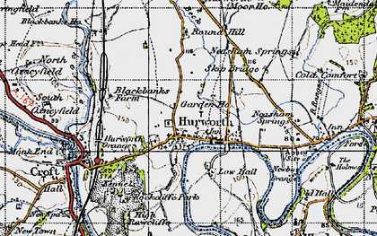 Old map of Hurworth-on-Tees in 1947