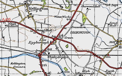 Old map of Hut Green in 1947