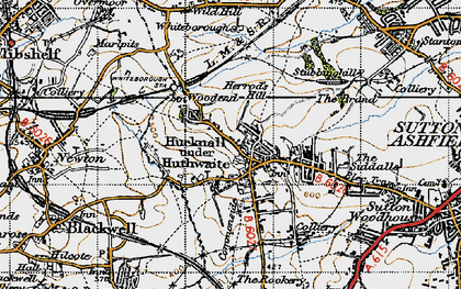 Old map of Brierley Forest Park in 1947