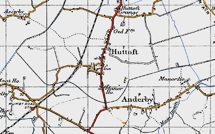 Old map of Huttoft in 1946