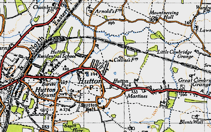 Old map of Hutton in 1946