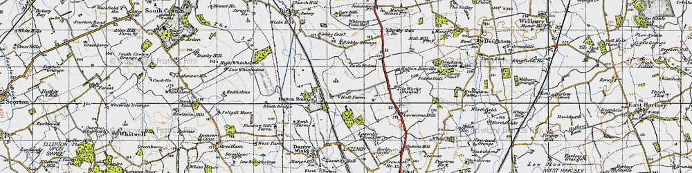 Old map of Birkby Grange in 1947