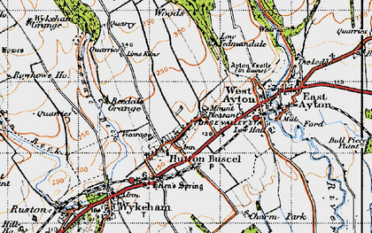 Old map of Hutton Buscel in 1947
