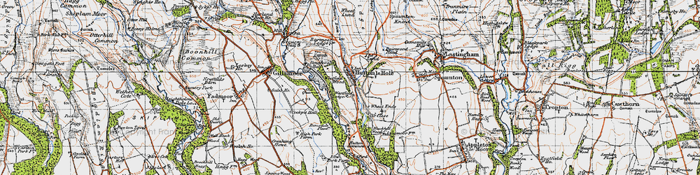 Old map of Hutton-le-Hole in 1947