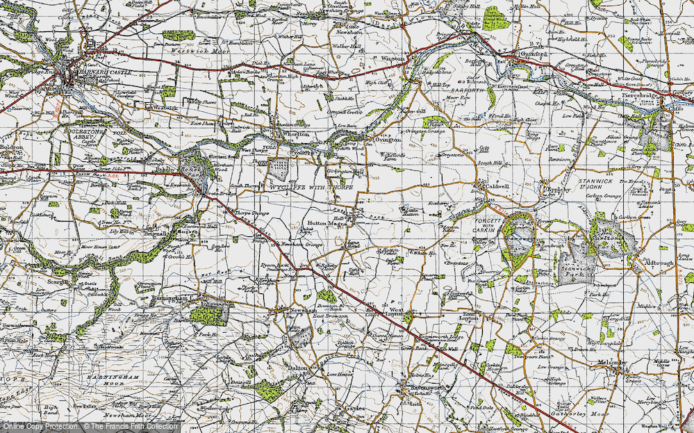 Old Map of Hutton Magna, 1947 in 1947
