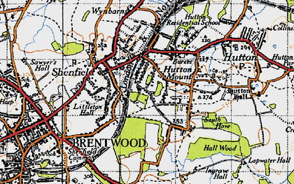 Old map of Hutton Mount in 1946