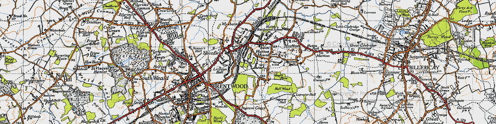 Old map of Hutton Mount in 1946