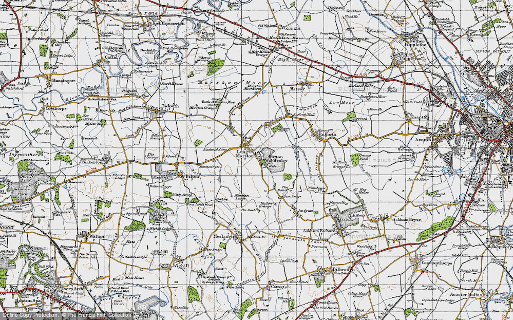 Old Map of Hutton Wandesley, 1947 in 1947