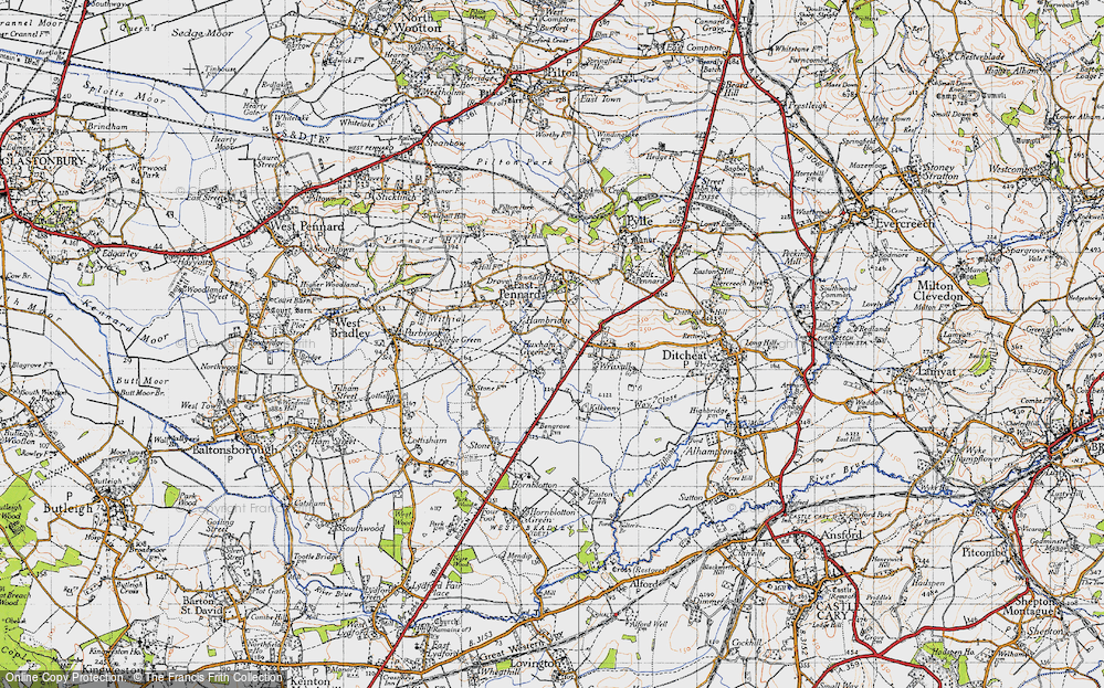 Old Map of Huxham Green, 1946 in 1946