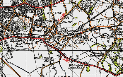 Old map of Huyton Park in 1947