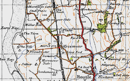 Old map of Hycemoor in 1947