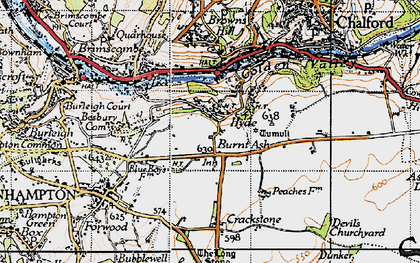 Old map of Hyde in 1946