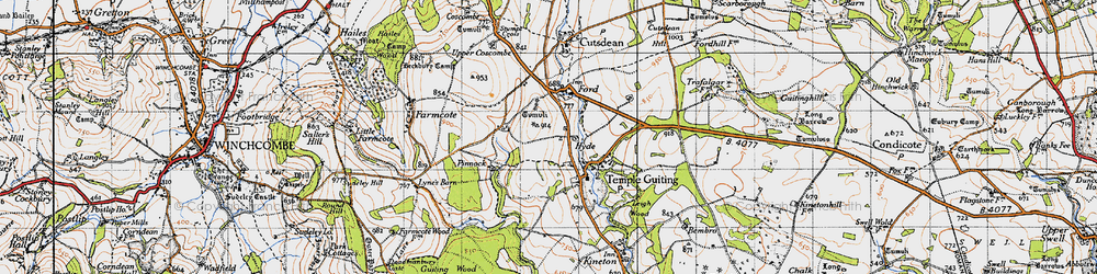 Old map of Hyde in 1946