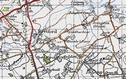 Old map of Hyde in 1947